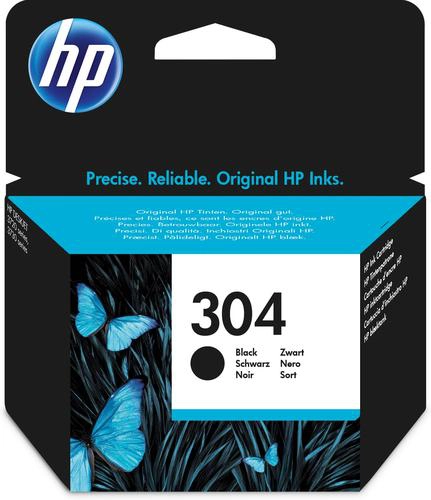 HP 304 Cartouche d’encre noire authentique, Rendement standard, Encre à pigments