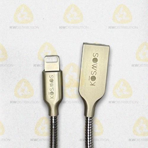 KOSMOS Cable USB A to Lightning, C89 connector with metal shell & metal jacket