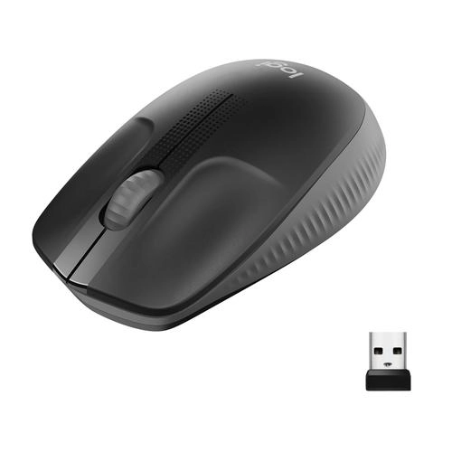 Logitech M190 Full-Size Wireless Mouse, Noir