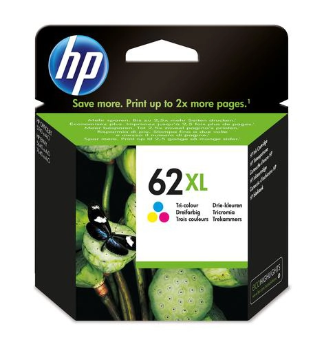 HP cartouche d'encre 62XL trois couleurs grande capacité 415 pages