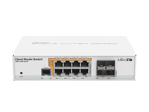 Mikrotik Switch 8 ports (8 ports Ethernet + 4 ports SFP) CRS112-8P-4S-IN