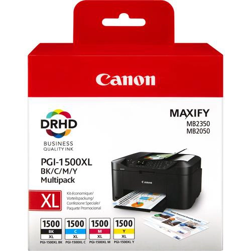 Canon Multipack de cartouches d'encre noire/cyan/magenta/jaune haut rendement PG