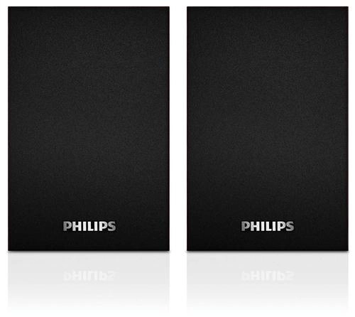 Enceintes Philips SPA20/00, 2-voies 2.0 canaux, Avec fil, 7 W, 75 - 20000Hz Noir