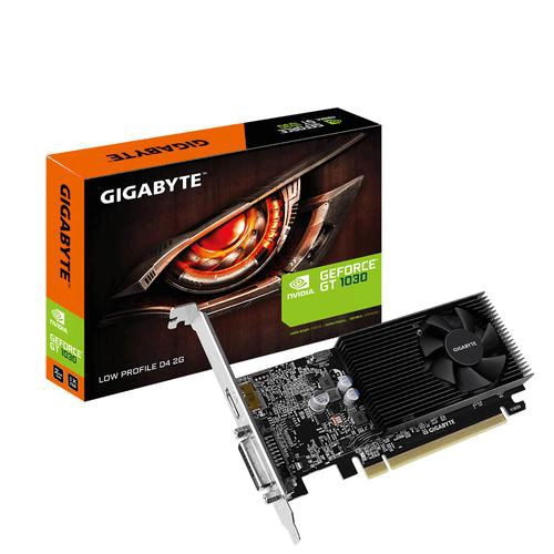 CG Gigabyte, GeForce GT 1030, 2 Go, GDDR4, 64 bit, 4096 x 2160 pixels, PCI Expre