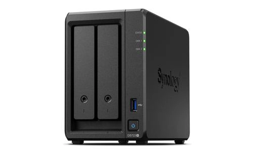 Synology DiskStation DS723+, NAS, Tower, AMD Ryzen, R1600, Noir