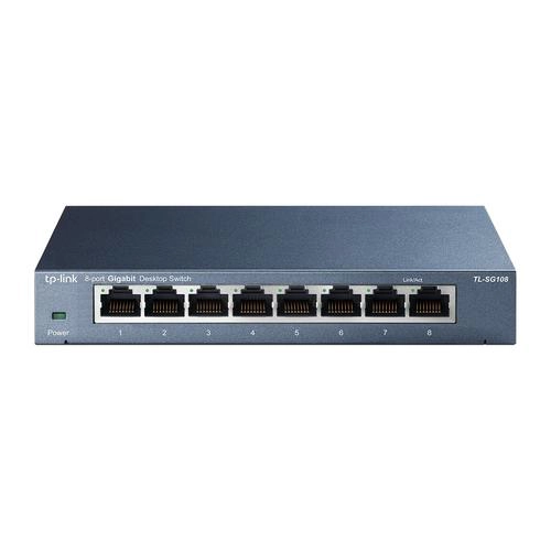 Switch TP-Link TL-SG108,  8 ports, Gigabit Ethernet (10/100/1000), Full duplex