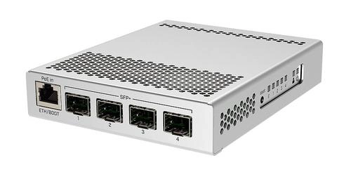 Mikrotik Switch 5 ports (1 port gigabit Ethernet, 4 ports SFP) CRS305-1G-4S+IN,