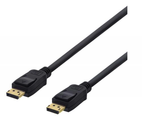 Câble DisplayPort Deltaco DP-1020D, 2 m, Mâle, Mâle, 3840 x 2160 pixels