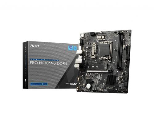CM MSI PRO H610M-B DDR4, Intel, LGA 1700, Intel® Core™ i9, LGA 1700, DDR4-SDRAM,