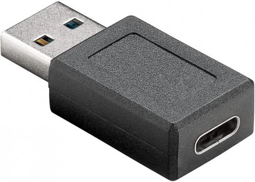 Adaptateur USB type C mâle vers USB A femelle Superspeed Noir